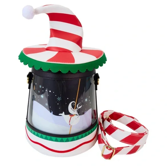 NWT Loungefly The Nightmare Before Christmas Carousel Spinning Figural Crossbody - Picture 3 of 14